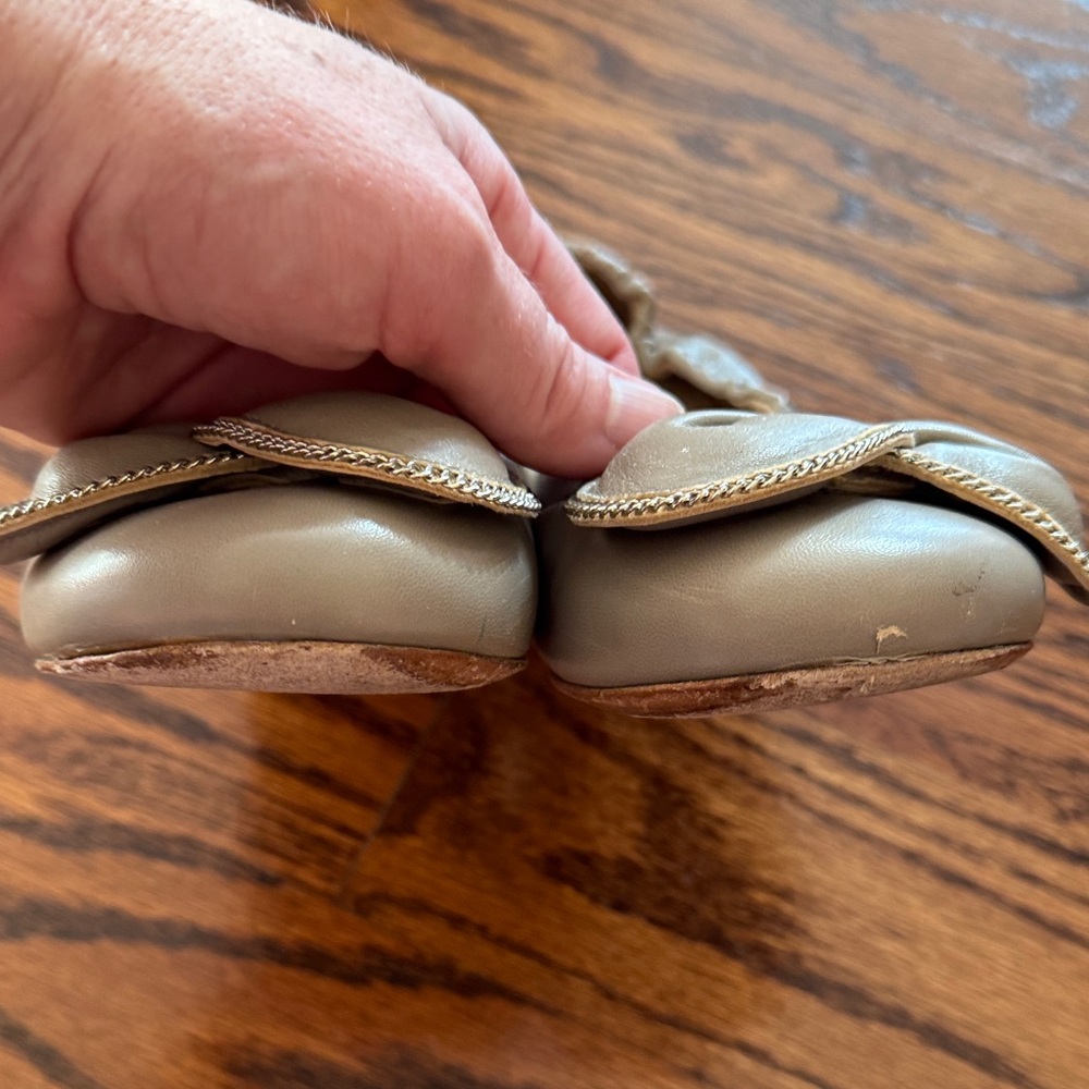 See By Chloe Taupe Flats with Chain Bow - Picture 3 of 6